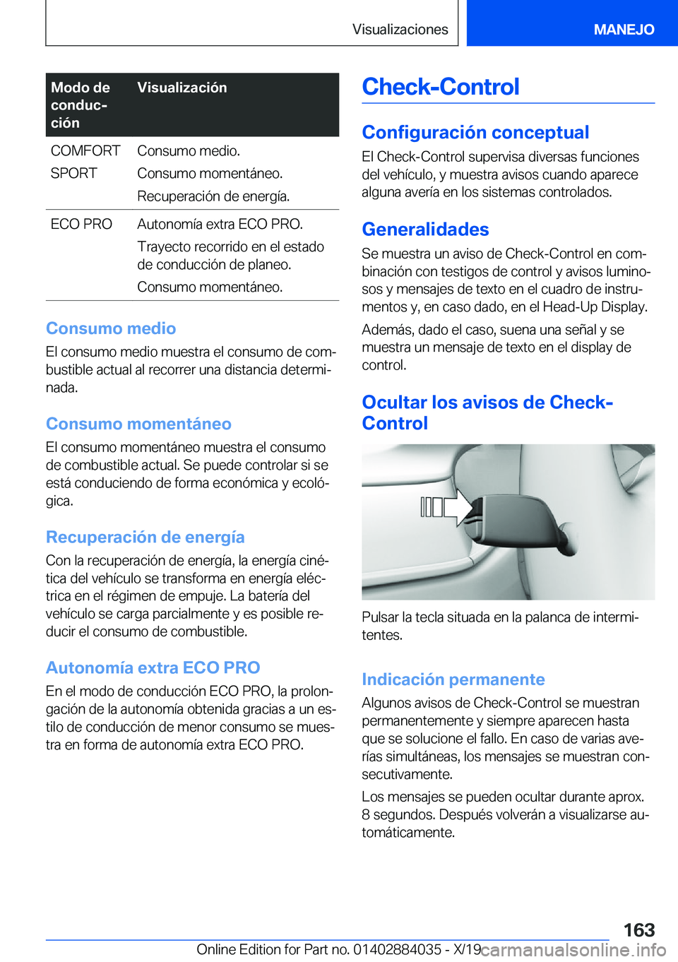 BMW 7 SERIES 2020  Manuales de Empleo (in Spanish) �M�o�d�o��d�e
�c�o�n�d�u�cj
�c�i�