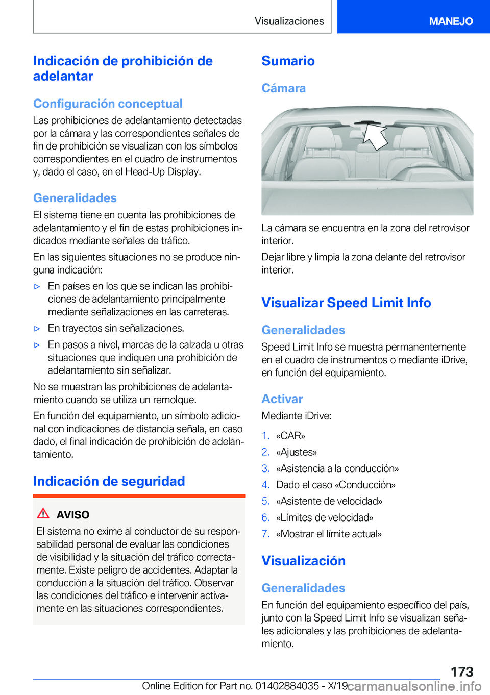 BMW 7 SERIES 2020  Manuales de Empleo (in Spanish) �I�n�d�i�c�a�c�i�