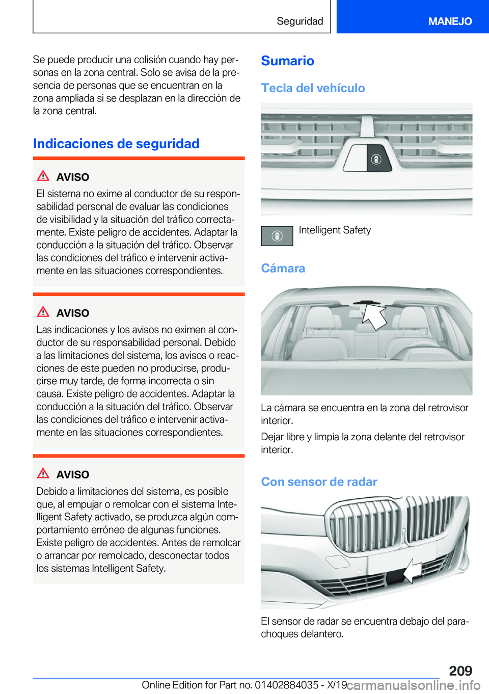 BMW 7 SERIES 2020  Manuales de Empleo (in Spanish) �S�e��p�u�e�d�e��p�r�o�d�u�c�i�r��u�n�a��c�o�l�i�s�i�
