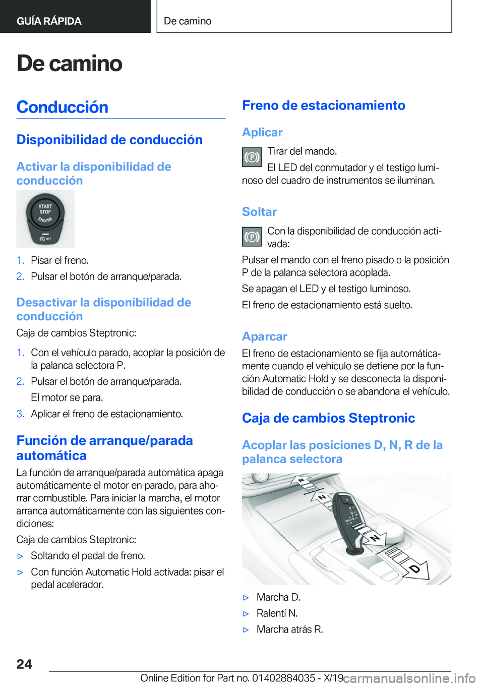 BMW 7 SERIES 2020  Manuales de Empleo (in Spanish) �D�e��c�a�m�i�n�o�C�o�n�d�u�c�c�i�