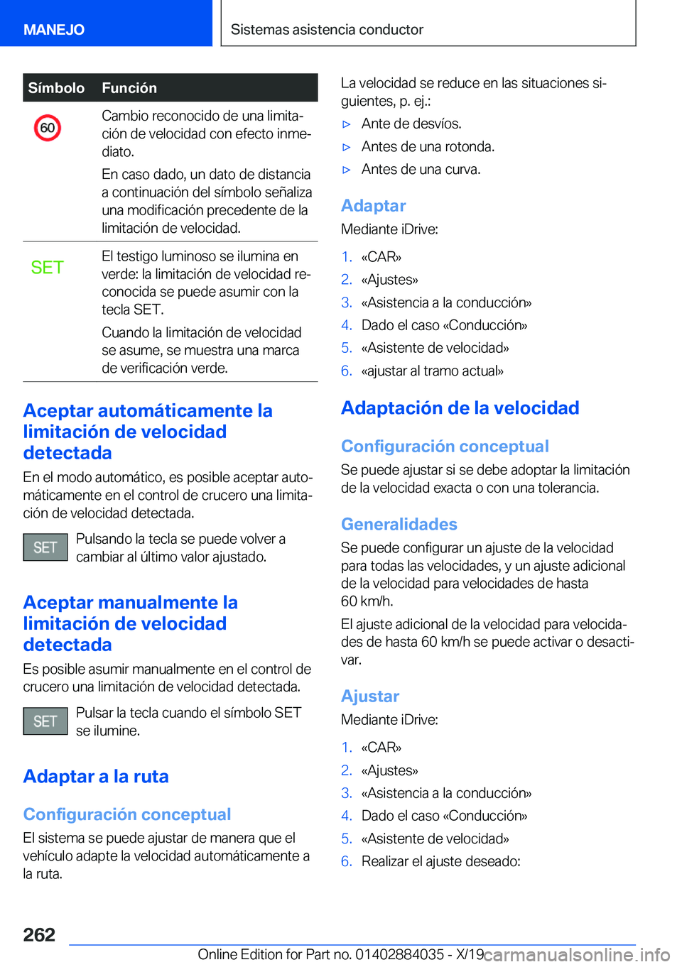 BMW 7 SERIES 2020  Manuales de Empleo (in Spanish) �S�