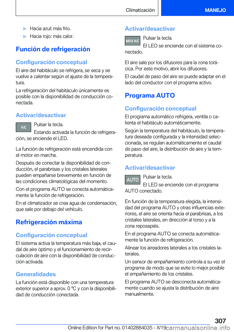 BMW 7 SERIES 2020  Manuales de Empleo (in Spanish) x�H�a�c�i�a��a�z�u�l�:��m�