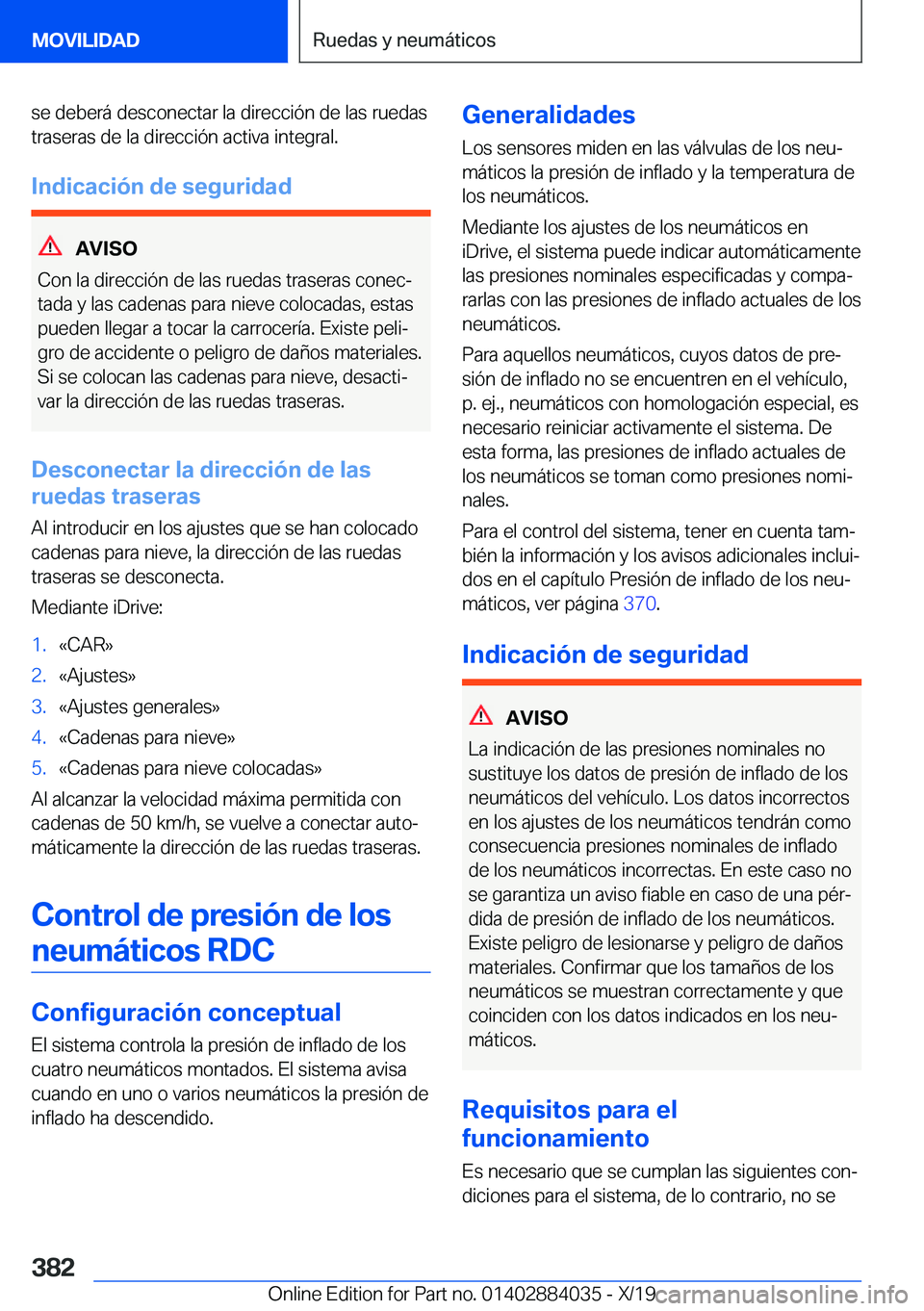 BMW 7 SERIES 2020  Manuales de Empleo (in Spanish) �s�e��d�e�b�e�r�