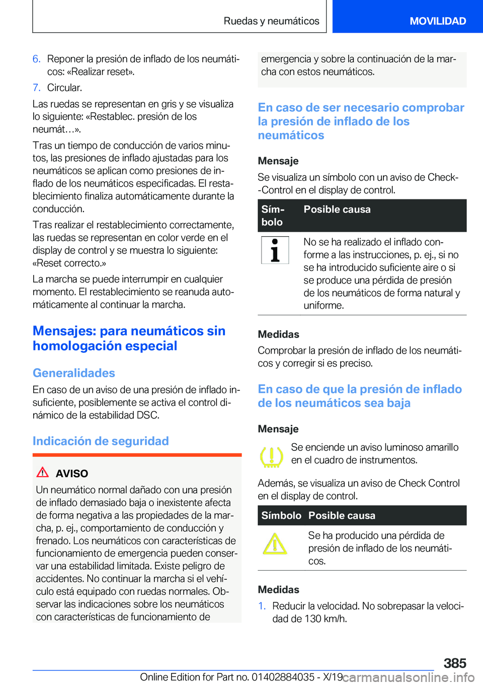 BMW 7 SERIES 2020  Manuales de Empleo (in Spanish) �6�.�R�e�p�o�n�e�r��l�a��p�r�e�s�i�