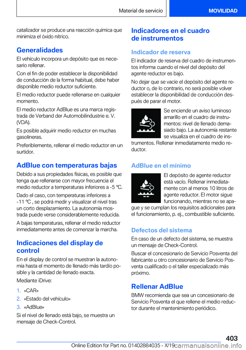 BMW 7 SERIES 2020  Manuales de Empleo (in Spanish) �c�a�t�a�l�i�z�a�d�o�r��s�e��p�r�o�d�u�c�e��u�n�a��r�e�a�c�c�i�