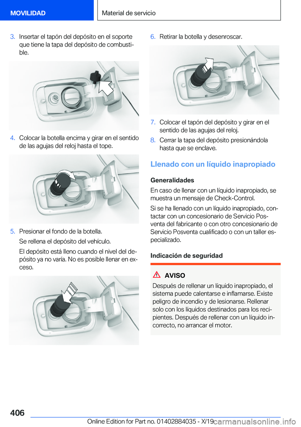 BMW 7 SERIES 2020  Manuales de Empleo (in Spanish) �3�.�I�n�s�e�r�t�a�r��e�l��t�a�p�