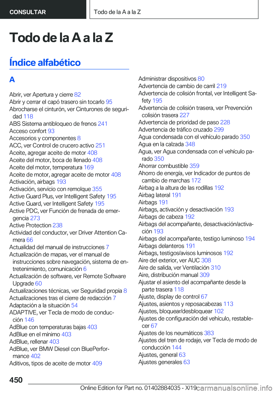 BMW 7 SERIES 2020  Manuales de Empleo (in Spanish) �T�o�d�o��d�e��l�a��A��a��l�a��Z
�