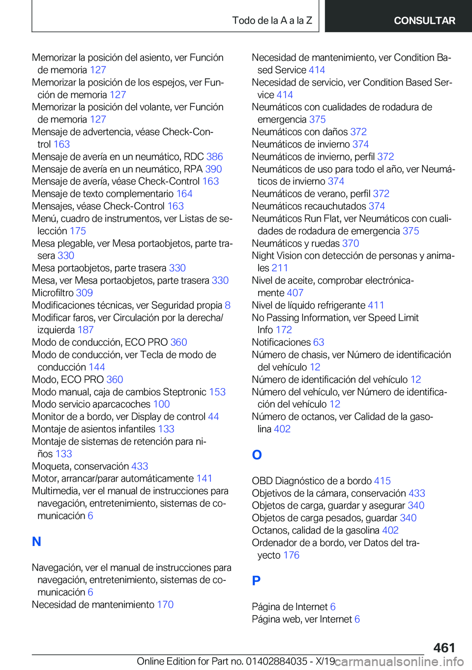 BMW 7 SERIES 2020  Manuales de Empleo (in Spanish) �M�e�m�o�r�i�z�a�r��l�a��p�o�s�i�c�i�