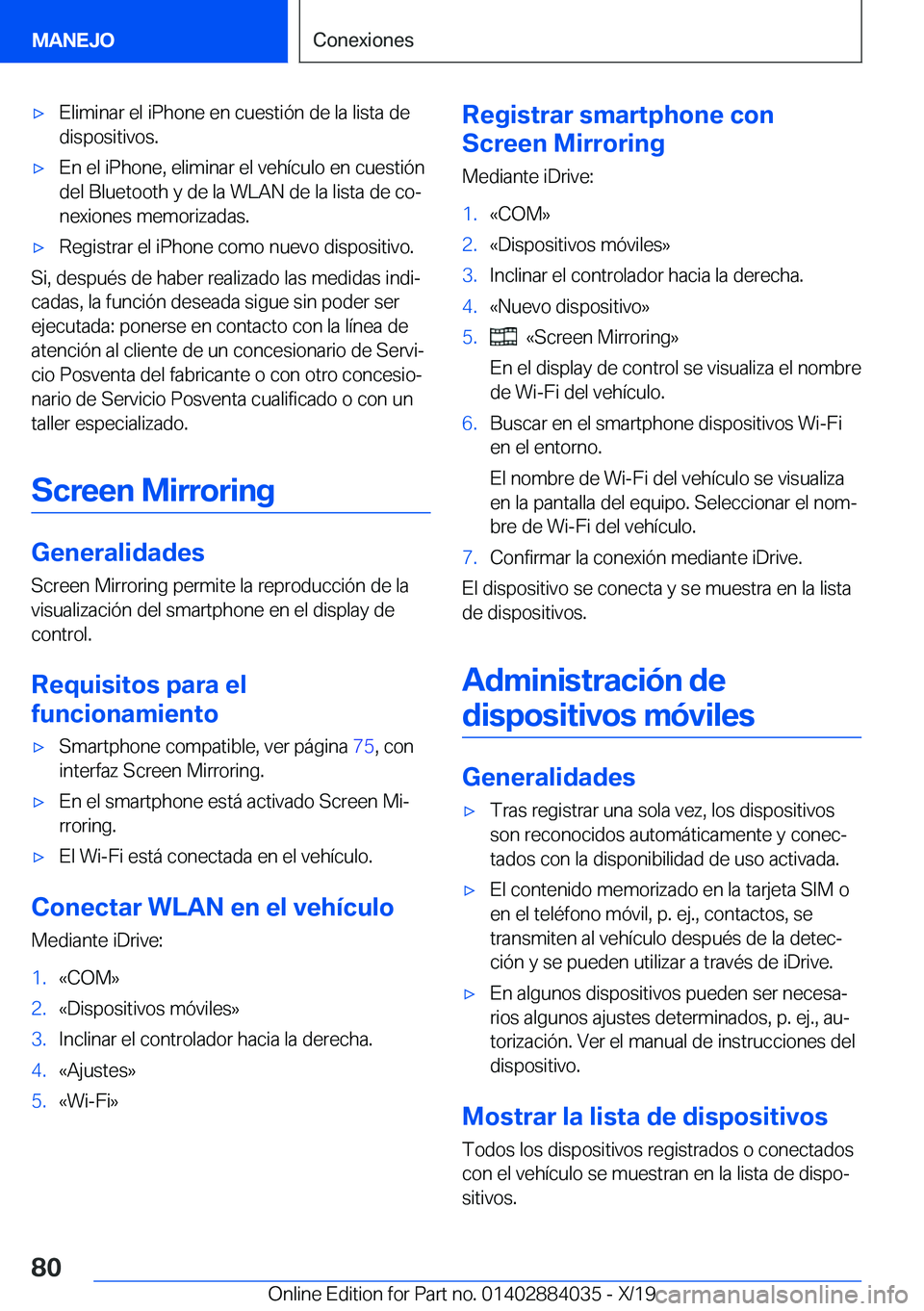 BMW 7 SERIES 2020  Manuales de Empleo (in Spanish) x�E�l�i�m�i�n�a�r��e�l��i�P�h�o�n�e��e�n��c�u�e�s�t�i�