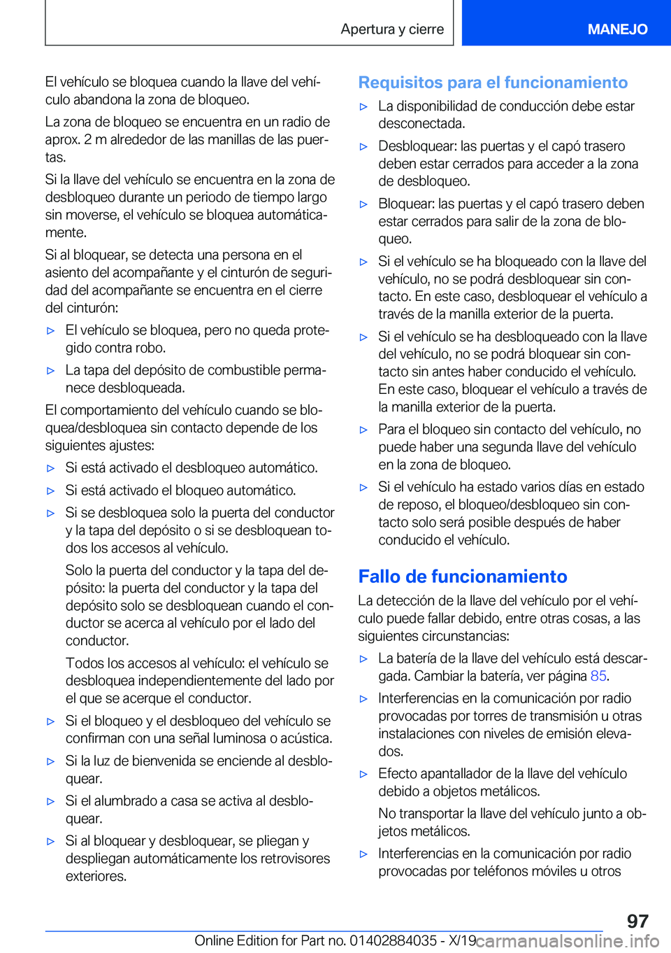 BMW 7 SERIES 2020  Manuales de Empleo (in Spanish) �E�l��v�e�h�