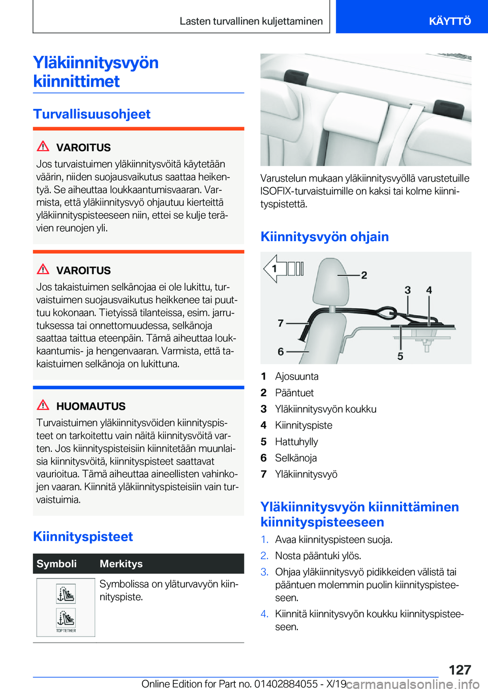 BMW 7 SERIES 2020  Omistajan Käsikirja (in Finnish) �Y�l�