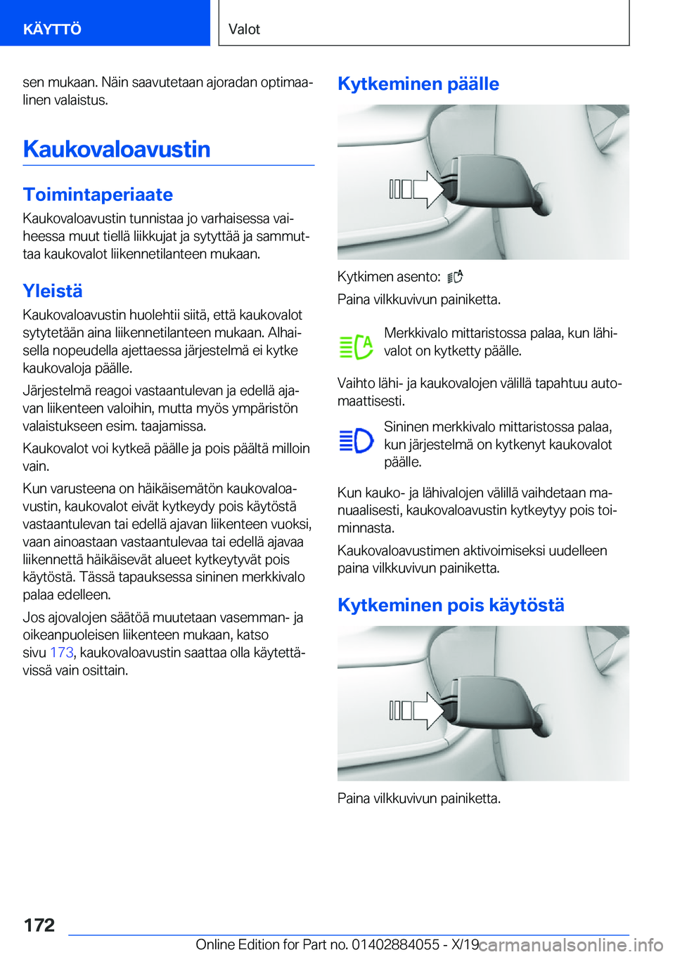 BMW 7 SERIES 2020  Omistajan Käsikirja (in Finnish) �s�e�n��m�u�k�a�a�n�.��N�