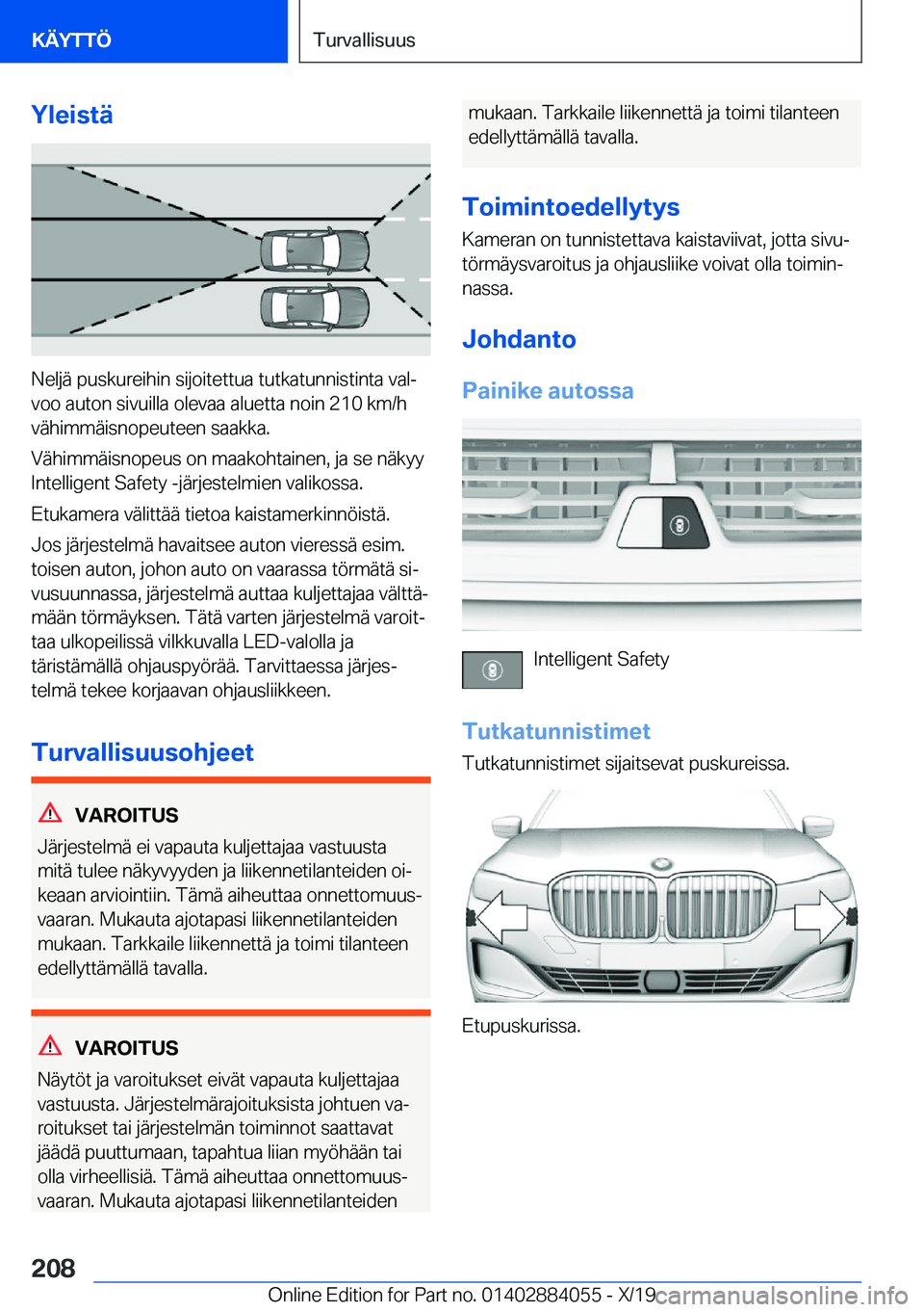 BMW 7 SERIES 2020  Omistajan Käsikirja (in Finnish) �Y�l�e�i�s�t�