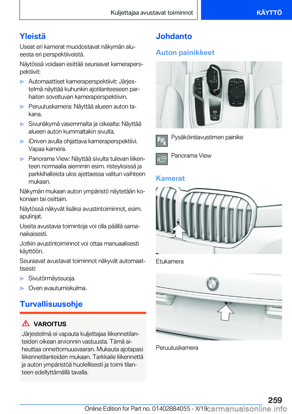 BMW 7 SERIES 2020  Omistajan Käsikirja (in Finnish) �Y�l�e�i�s�t�
