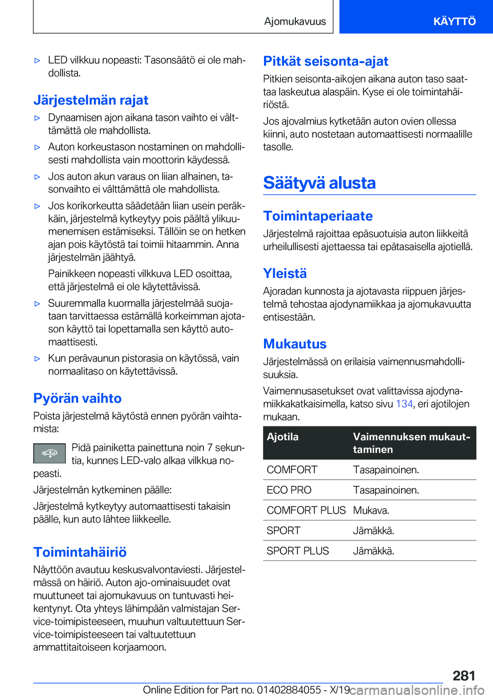 BMW 7 SERIES 2020  Omistajan Käsikirja (in Finnish) 'x�L�E�D��v�i�l�k�k�u�u��n�o�p�e�a�s�t�i�:��T�a�s�o�n�s�