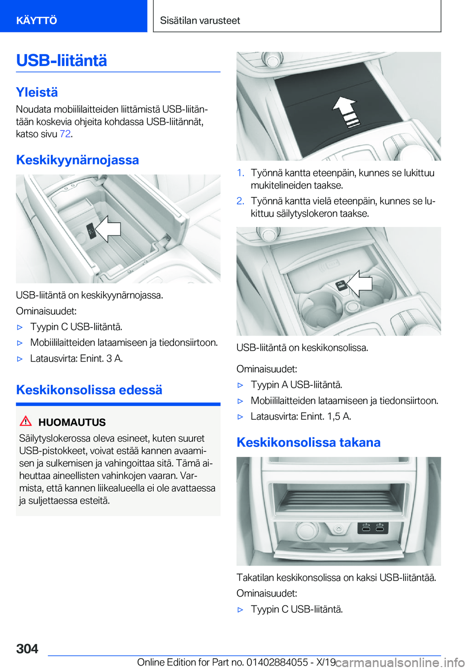 BMW 7 SERIES 2020  Omistajan Käsikirja (in Finnish) �U�S�B�-�l�i�i�t�