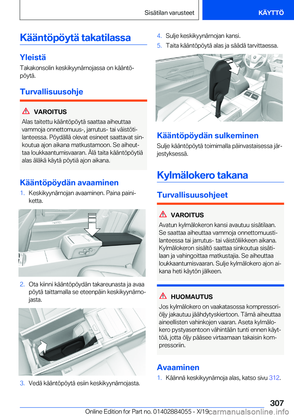 BMW 7 SERIES 2020  Omistajan Käsikirja (in Finnish) �K�