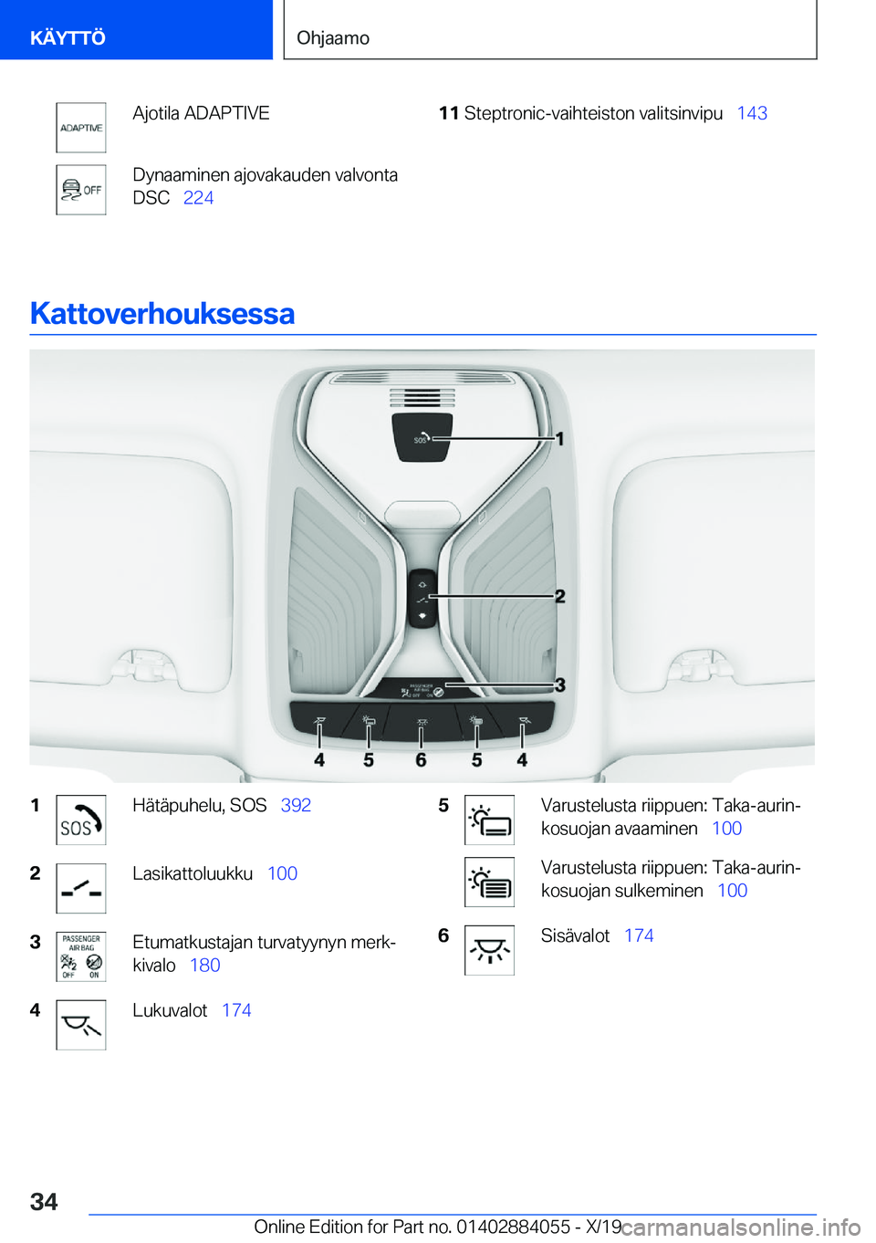 BMW 7 SERIES 2020  Omistajan Käsikirja (in Finnish) �A�j�o�t�i�l�a��A�D�A�P�T�I�V�E�D�y�n�a�a�m�i�n�e�n��a�j�o�v�a�k�a�u�d�e�n��v�a�l�v�o�n�t�a
�D�S�C\_ �2�2�4�1�1�S�t�e�p�t�r�o�n�i�c�-�v�a�i�h�t�e�i�s�t�o�n��v�a�l�i�t�s�i�n�v�i�p�u\_ �1�4�3
�K