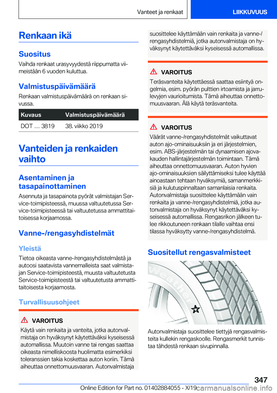 BMW 7 SERIES 2020  Omistajan Käsikirja (in Finnish) �R�e�n�k�a�a�n��i�k�