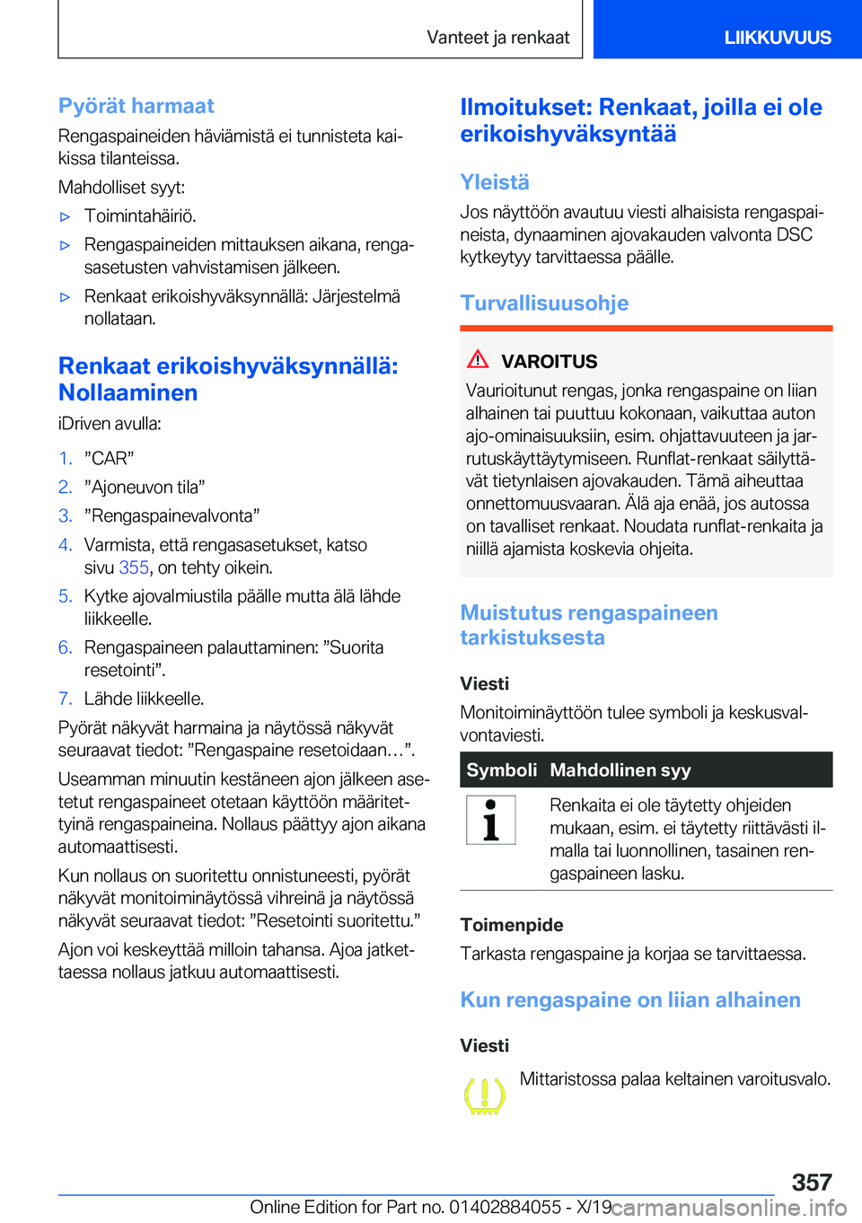 BMW 7 SERIES 2020  Omistajan Käsikirja (in Finnish) �P�y�