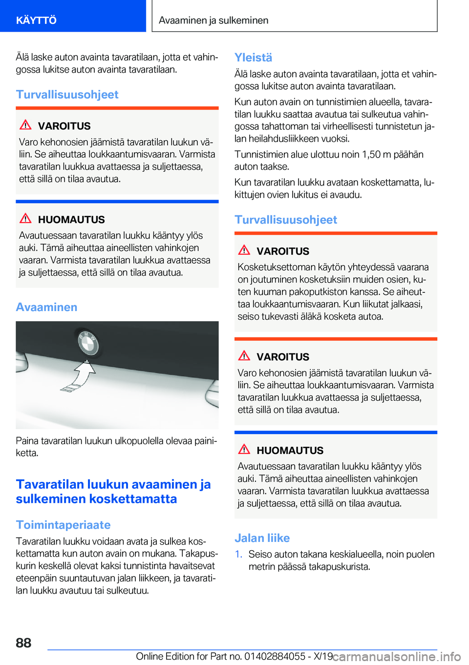 BMW 7 SERIES 2020  Omistajan Käsikirja (in Finnish) �