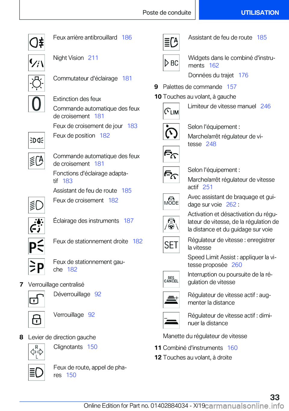 BMW 7 SERIES 2020  Notices Demploi (in French) �F�e�u�x��a�r�r�i�è�r�e��a�n�t�i�b�r�o�u�i�l�l�a�r�d\_�1�8�6�N�i�g�h�t��V�i�s�i�o�n\_�2�1�1�C�o�m�m�u�t�a�t�e�u�r��d�'�é�c�l�a�i�r�a�g�e\_ �1�8�1�E�x�t�i�n�c�t�i�o�n��d�e�s��f�e�u�x
