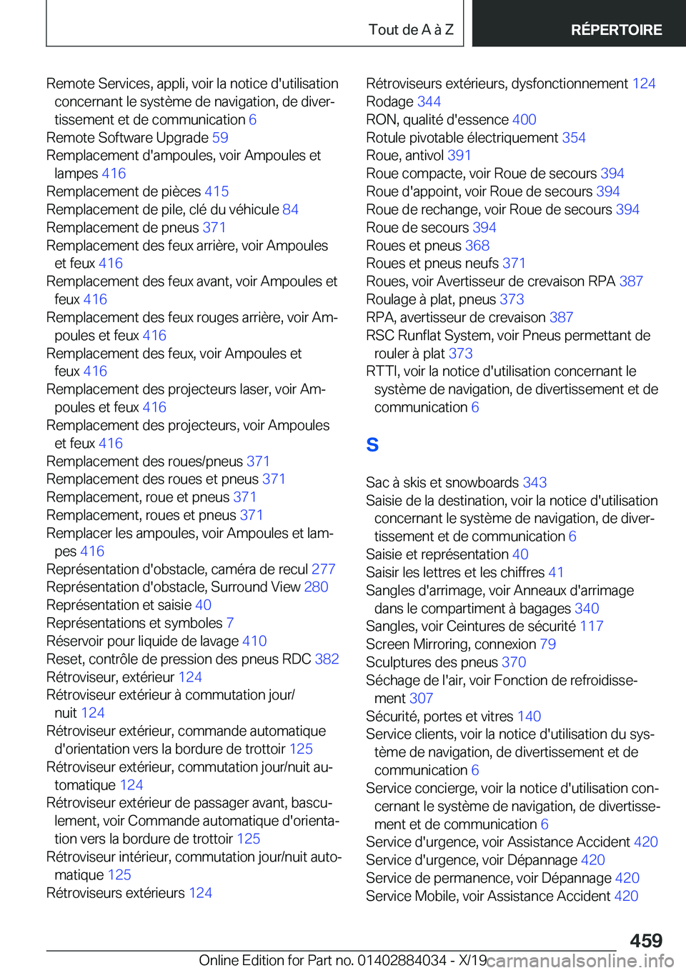 BMW 7 SERIES 2020  Notices Demploi (in French) �R�e�m�o�t�e��S�e�r�v�i�c�e�s�,��a�p�p�l�i�,��v�o�i�r��l�a��n�o�t�i�c�e��d�'�u�t�i�l�i�s�a�t�i�o�n�c�o�n�c�e�r�n�a�n�t��l�e��s�y�s�t�è�m�e��d�e��n�a�v�i�g�a�t�i�o�n�,��d�e��d�i�v�e�r