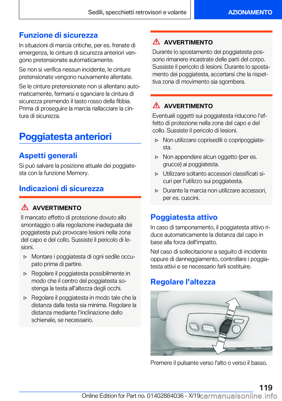 BMW 7 SERIES 2020  Libretti Di Uso E manutenzione (in Italian) �F�u�n�z�i�o�n�e��d�i��s�i�c�u�r�e�z�z�a�I�n��s�i�t�u�a�z�i�o�n�i��d�i��m�a�r�c�i�a��c�r�i�t�i�c�h�e�,��p�e�r��e�s�.��f�r�e�n�a�t�e��d�i
�e�m�e�r�g�e�n�z�a�,��l�e��c�i�n�t�u�r�e��d�i��s�