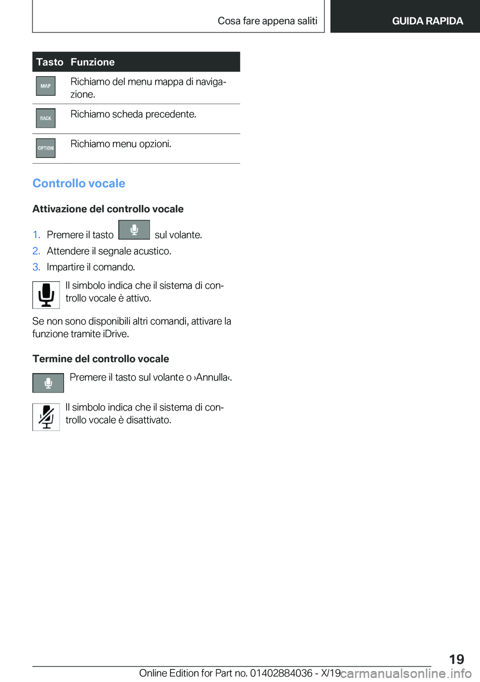 BMW 7 SERIES 2020  Libretti Di Uso E manutenzione (in Italian) �T�a�s�t�o�F�u�n�z�i�o�n�e�R�i�c�h�i�a�m�o��d�e�l��m�e�n�u��m�a�p�p�a��d�i��n�a�v�i�g�aj
�z�i�o�n�e�.�R�i�c�h�i�a�m�o��s�c�h�e�d�a��p�r�e�c�e�d�e�n�t�e�.�R�i�c�h�i�a�m�o��m�e�n�u��o�p�z�i�o�