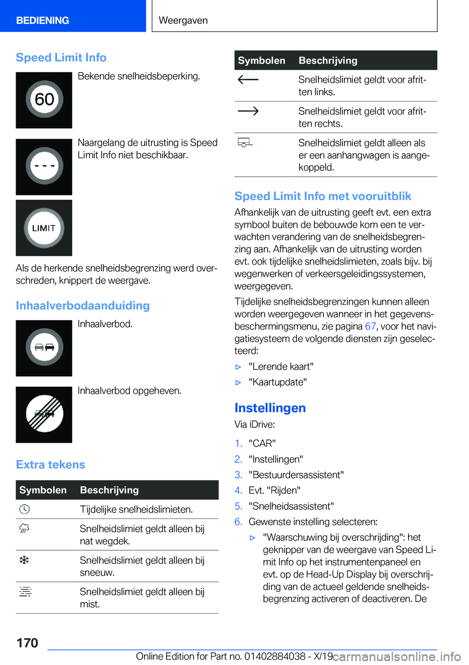 BMW 7 SERIES 2020  Instructieboekjes (in Dutch) �S�p�e�e�d��L�i�m�i�t��I�n�f�o�B�e�k�e�n�d�e��s�n�e�l�h�e�i�d�s�b�e�p�e�r�k�i�n�g�.
�N�a�a�r�g�e�l�a�n�g��d�e��u�i�t�r�u�s�t�i�n�g��i�s��S�p�e�e�d
�L�i�m�i�t��I�n�f�o��n�i�e�t��b�e�s�c�h�i�k