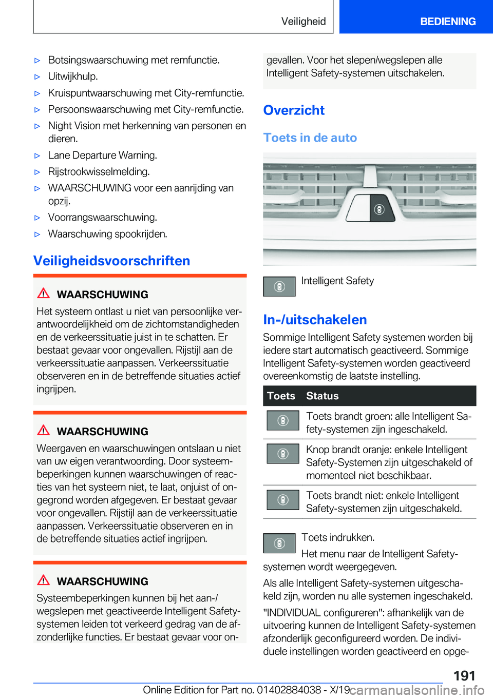 BMW 7 SERIES 2020  Instructieboekjes (in Dutch) 'x�B�o�t�s�i�n�g�s�w�a�a�r�s�c�h�u�w�i�n�g��m�e�t��r�e�m�f�u�n�c�t�i�e�.'x�U�i�t�w�i�j�k�h�u�l�p�.'x�K�r�u�i�s�p�u�n�t�w�a�a�r�s�c�h�u�w�i�n�g��m�e�t��C�i�t�y�-�r�e�m�f�u�n�c�t�i�e�.&#