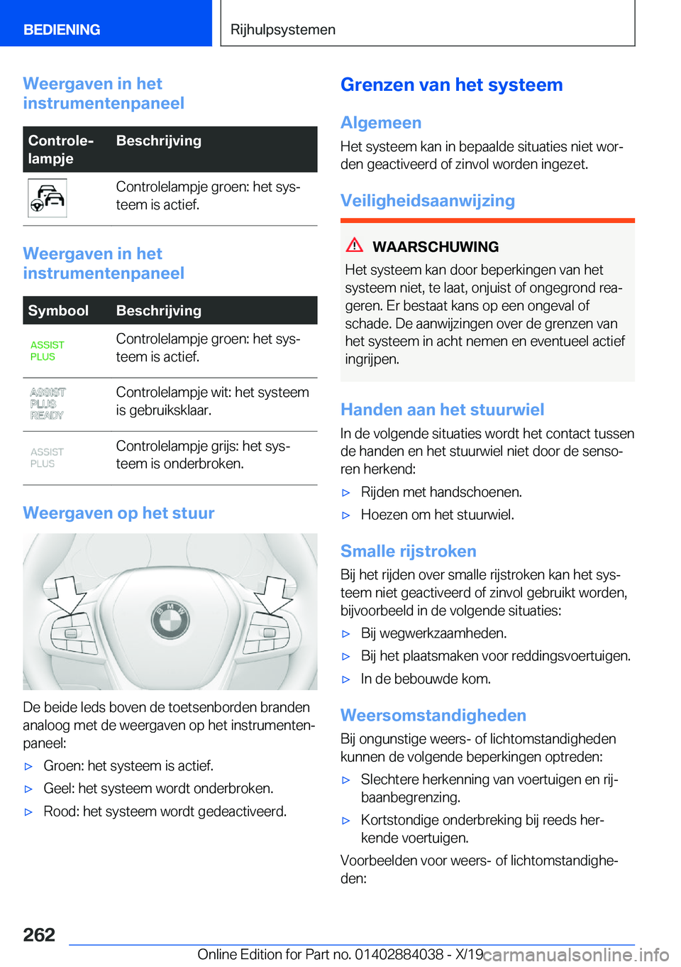 BMW 7 SERIES 2020  Instructieboekjes (in Dutch) �W�e�e�r�g�a�v�e�n��i�n��h�e�t
�i�n�s�t�r�u�m�e�n�t�e�n�p�a�n�e�e�l�C�o�n�t�r�o�l�ej
�l�a�m�p�j�e�B�e�s�c�h�r�i�j�v�i�n�g�C�o�n�t�r�o�l�e�l�a�m�p�j�e��g�r�o�e�n�:��h�e�t��s�y�sj
�t�e�e�m��i�s�