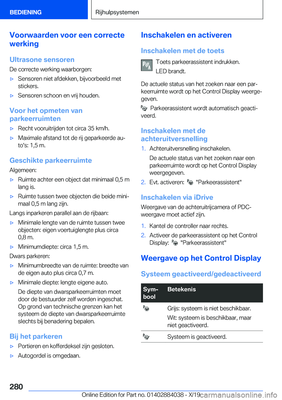 BMW 7 SERIES 2020  Instructieboekjes (in Dutch) �V�o�o�r�w�a�a�r�d�e�n��v�o�o�r��e�e�n��c�o�r�r�e�c�t�e
�w�e�r�k�i�n�g
�U�l�t�r�a�s�o�n�e��s�e�n�s�o�r�e�n
�D�e��c�o�r�r�e�c�t�e��w�e�r�k�i�n�g��w�a�a�r�b�o�r�g�e�n�:'x�S�e�n�s�o�r�e�n��n�