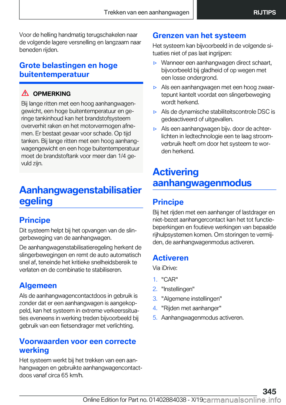 BMW 7 SERIES 2020  Instructieboekjes (in Dutch) �V�o�o�r��d�e��h�e�l�l�i�n�g��h�a�n�d�m�a�t�i�g��t�e�r�u�g�s�c�h�a�k�e�l�e�n��n�a�a�r
�d�e��v�o�l�g�e�n�d�e��l�a�g�e�r�e��v�e�r�s�n�e�l�l�i�n�g��e�n��l�a�n�g�z�a�a�m��n�a�a�r �b�e�n�e�d�e�n