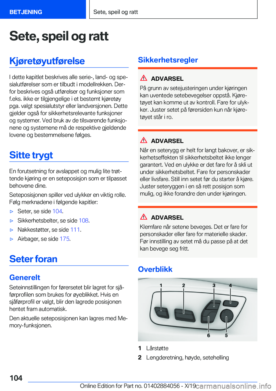 BMW 7 SERIES 2020  InstruksjonsbØker (in Norwegian) �S�e�t�e�,��s�p�e�i�l��o�g��r�a�t�t�K�j�