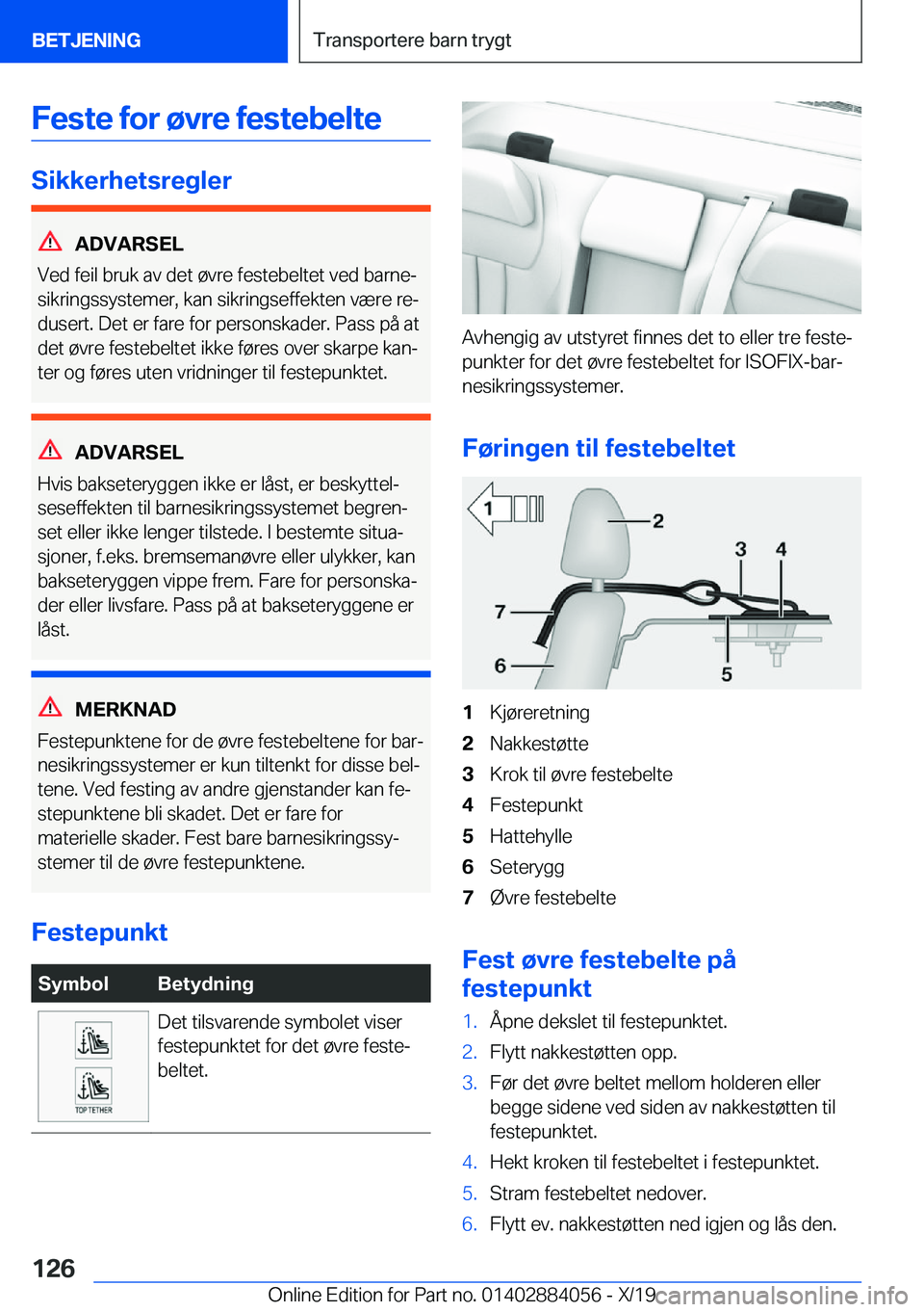 BMW 7 SERIES 2020  InstruksjonsbØker (in Norwegian) �F�e�s�t�e��f�o�r��