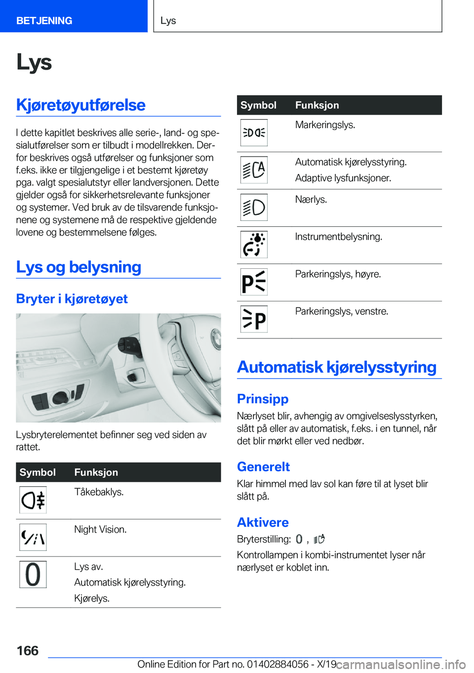 BMW 7 SERIES 2020  InstruksjonsbØker (in Norwegian) �L�y�s�K�j�