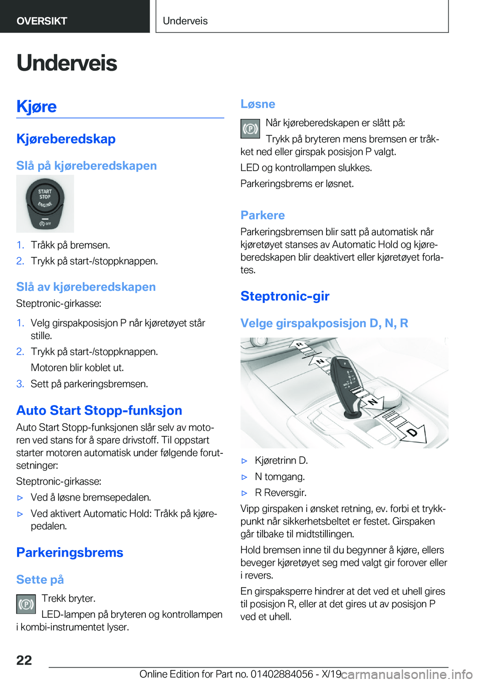 BMW 7 SERIES 2020  InstruksjonsbØker (in Norwegian) �U�n�d�e�r�v�e�i�s�K�j�