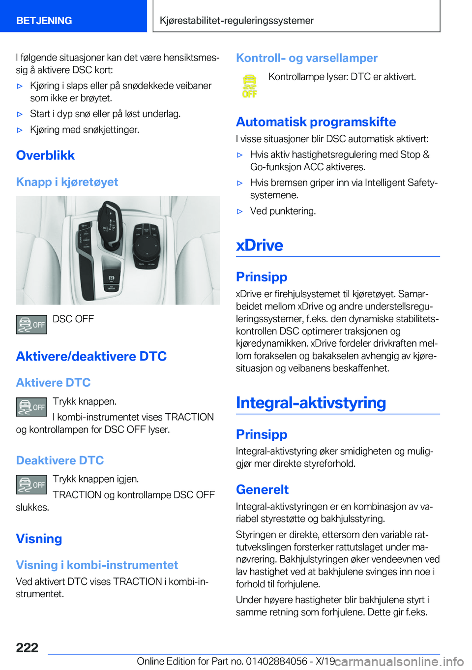 BMW 7 SERIES 2020  InstruksjonsbØker (in Norwegian) �I��f�