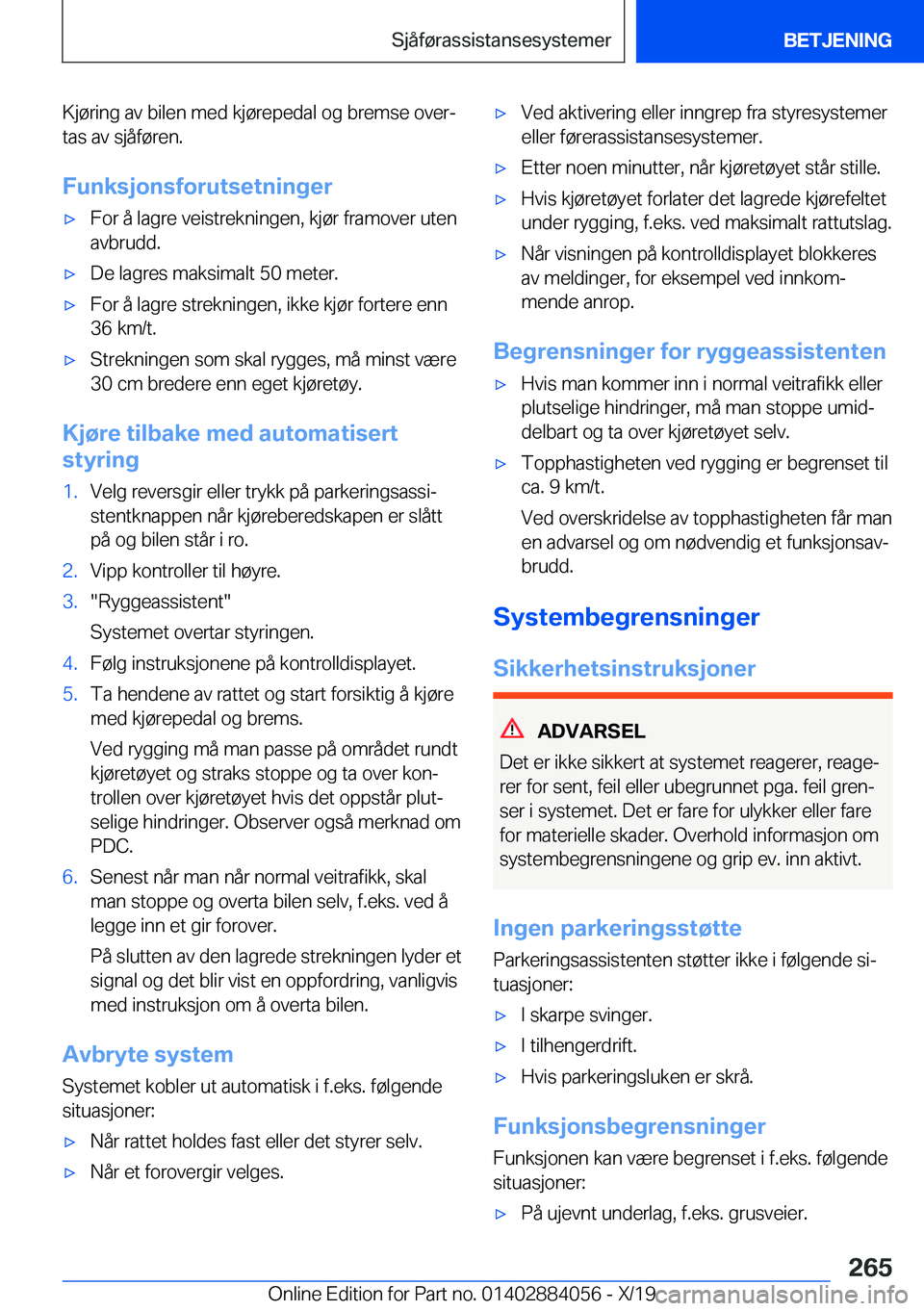 BMW 7 SERIES 2020  InstruksjonsbØker (in Norwegian) �K�j�