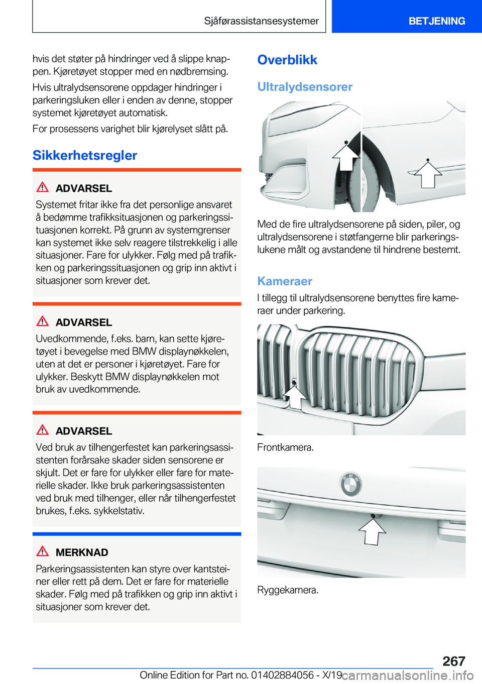 BMW 7 SERIES 2020  InstruksjonsbØker (in Norwegian) �h�v�i�s��d�e�t��s�t�