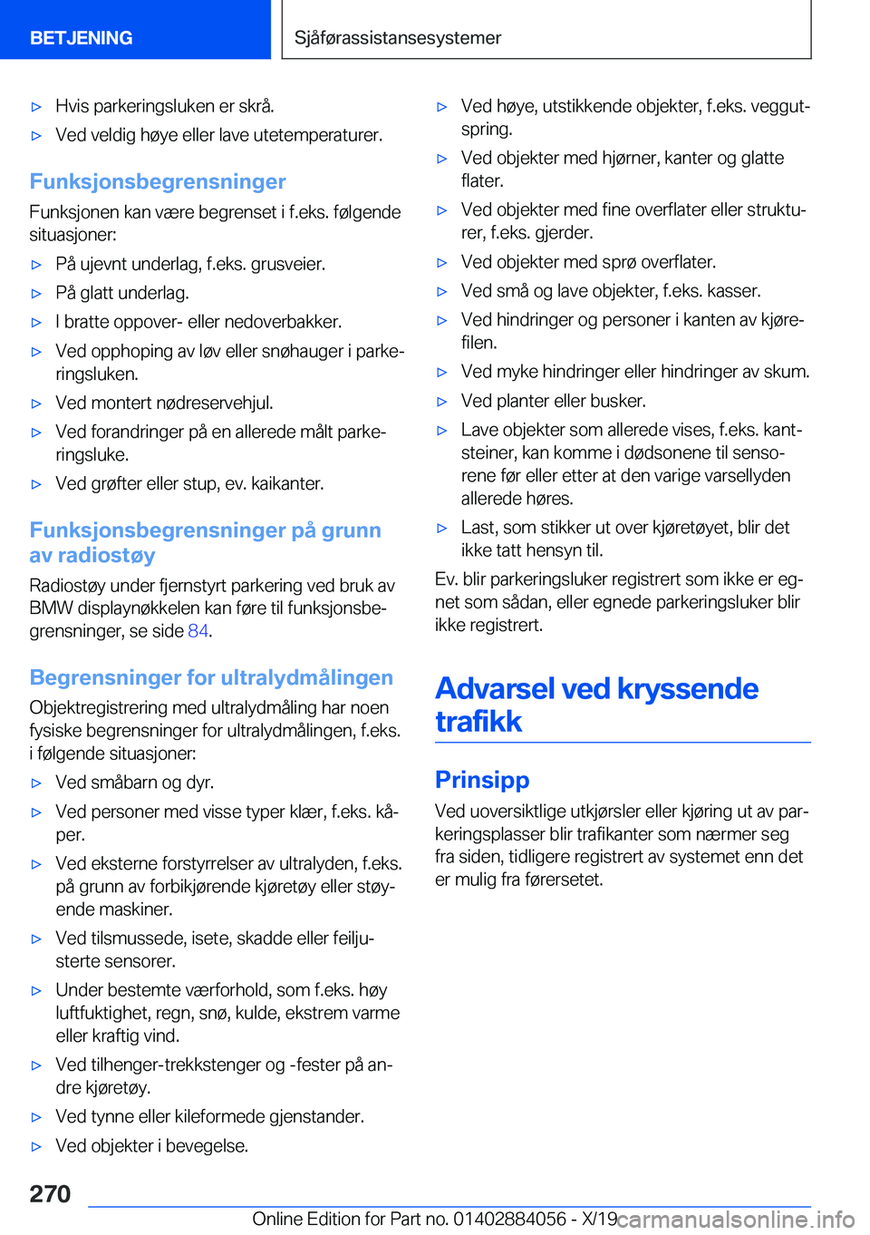 BMW 7 SERIES 2020  InstruksjonsbØker (in Norwegian) 'x�H�v�i�s��p�a�r�k�e�r�i�n�g�s�l�u�k�e�n��e�r��s�k�r�å�.'x�V�e�d��v�e�l�d�i�g��h�