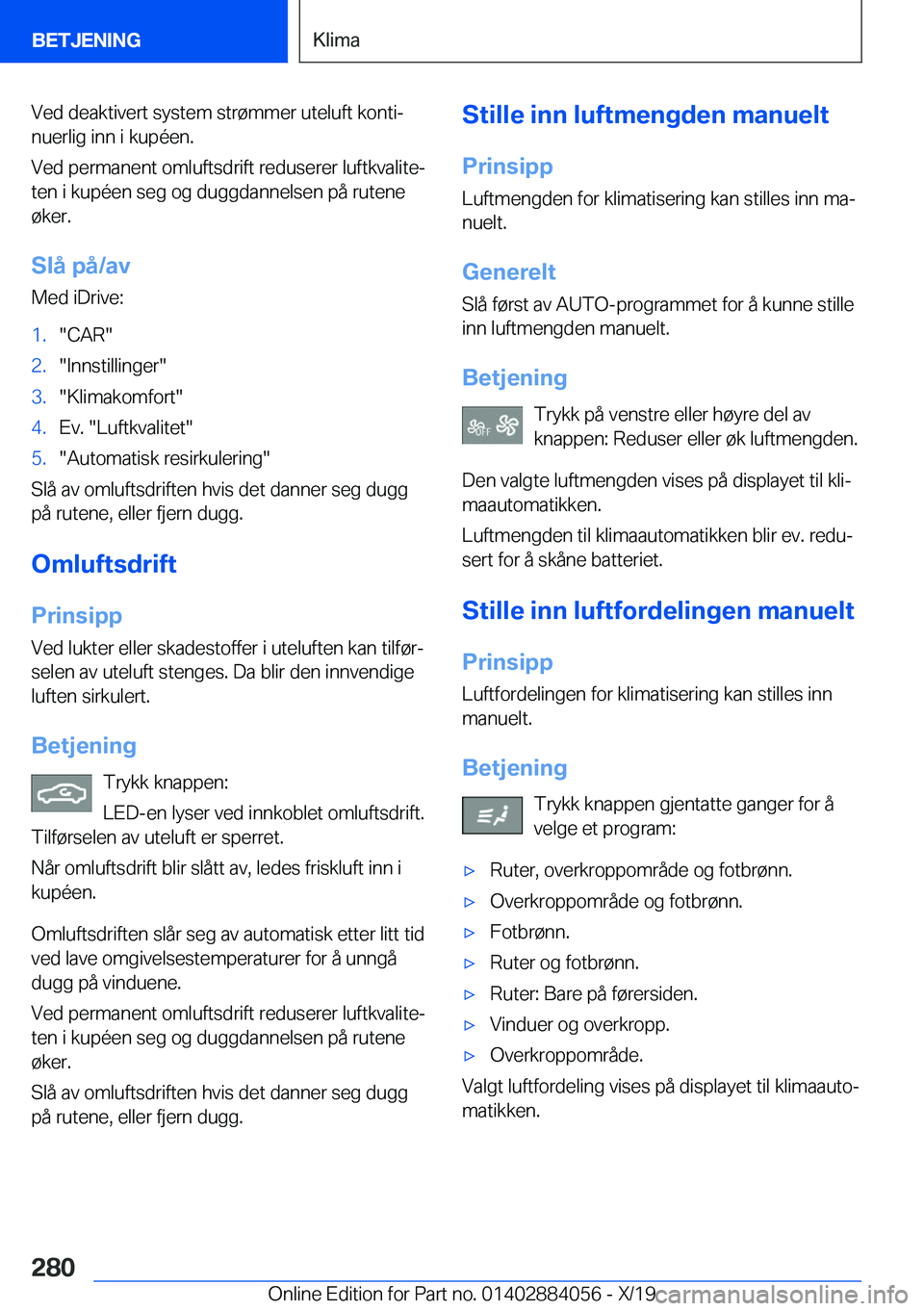 BMW 7 SERIES 2020  InstruksjonsbØker (in Norwegian) �V�e�d��d�e�a�k�t�i�v�e�r�t��s�y�s�t�e�m��s�t�r�