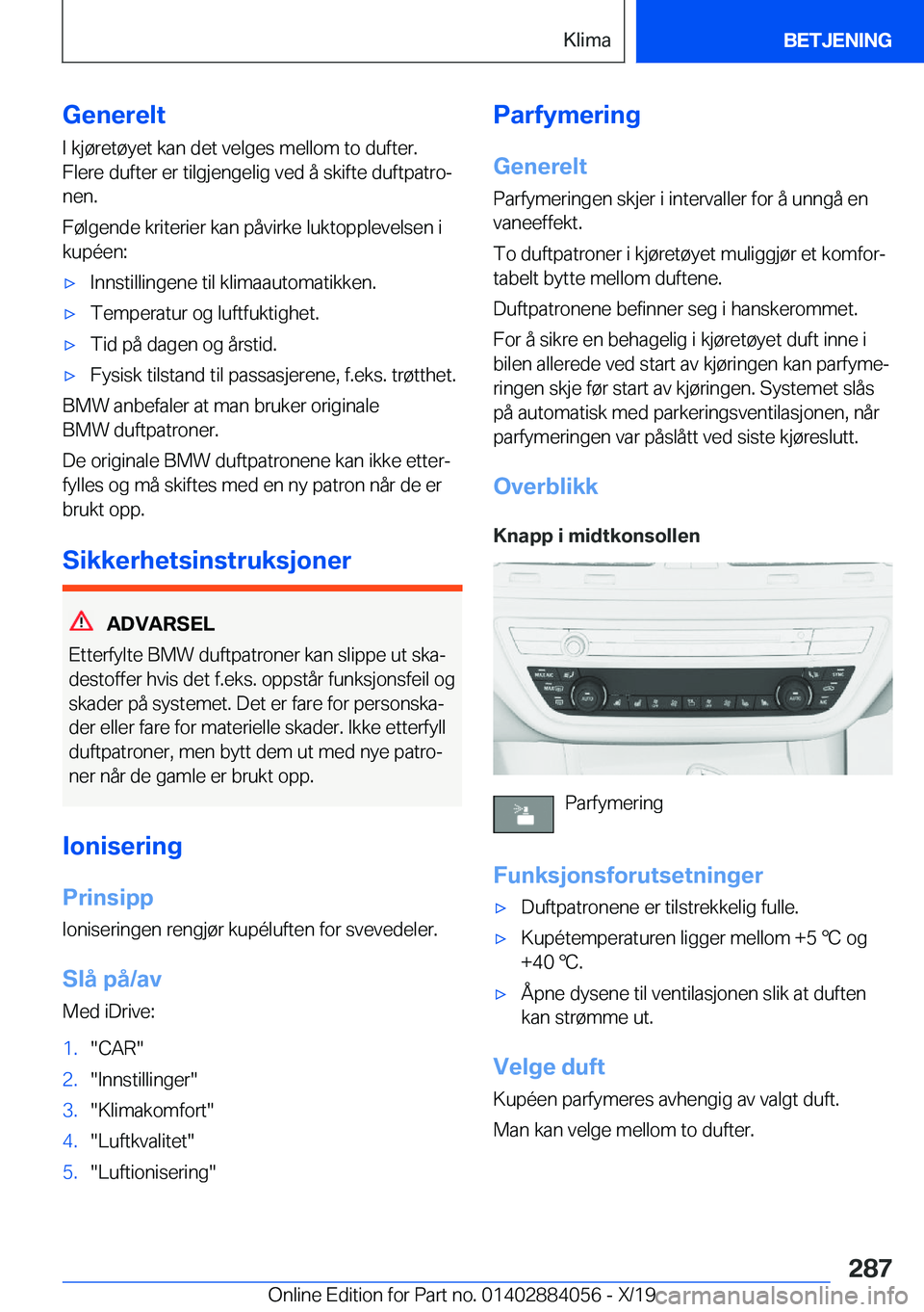 BMW 7 SERIES 2020  InstruksjonsbØker (in Norwegian) �G�e�n�e�r�e�l�t�I��k�j�