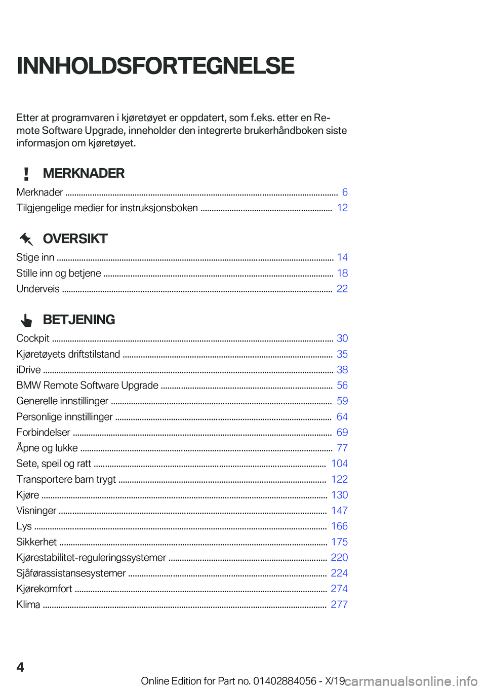 BMW 7 SERIES 2020  InstruksjonsbØker (in Norwegian) �I�N�N�H�O�L�D�S�F�O�R�T�E�G�N�E�L�S�E�E�t�t�e�r��a�t��p�r�o�g�r�a�m�v�a�r�e�n��i��k�j�