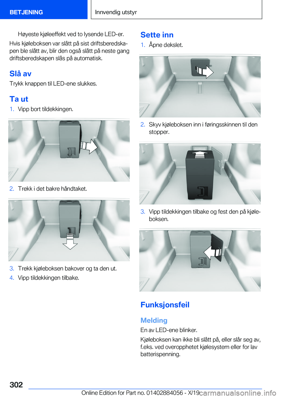 BMW 7 SERIES 2020  InstruksjonsbØker (in Norwegian) �H�