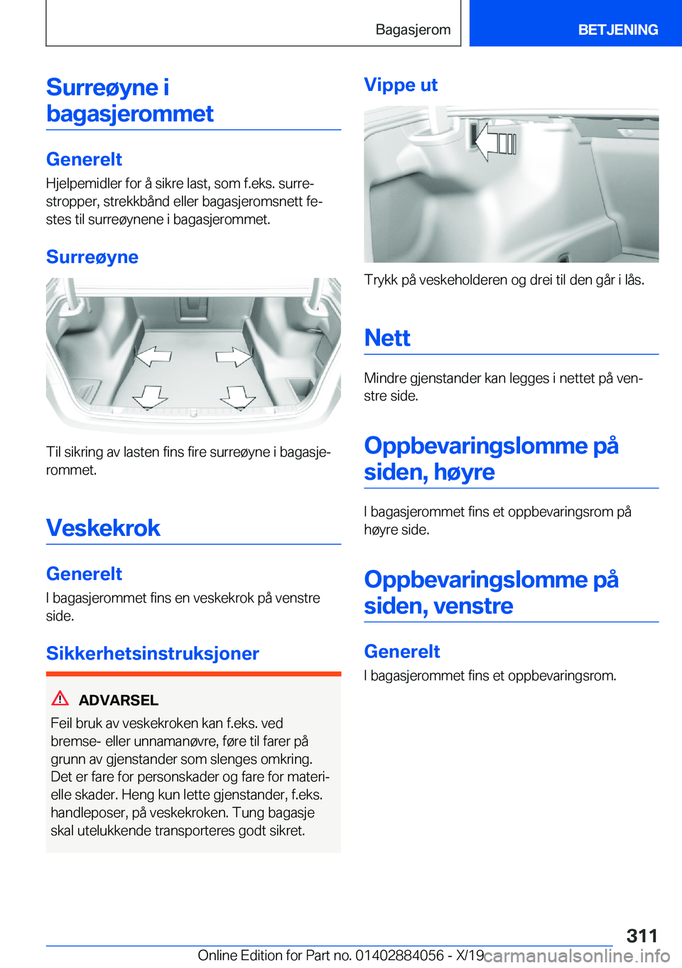 BMW 7 SERIES 2020  InstruksjonsbØker (in Norwegian) �S�u�r�r�e�