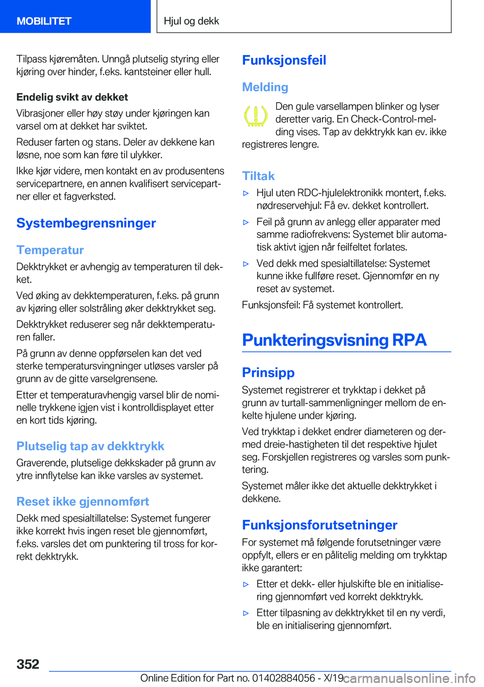 BMW 7 SERIES 2020  InstruksjonsbØker (in Norwegian) �T�i�l�p�a�s�s��k�j�