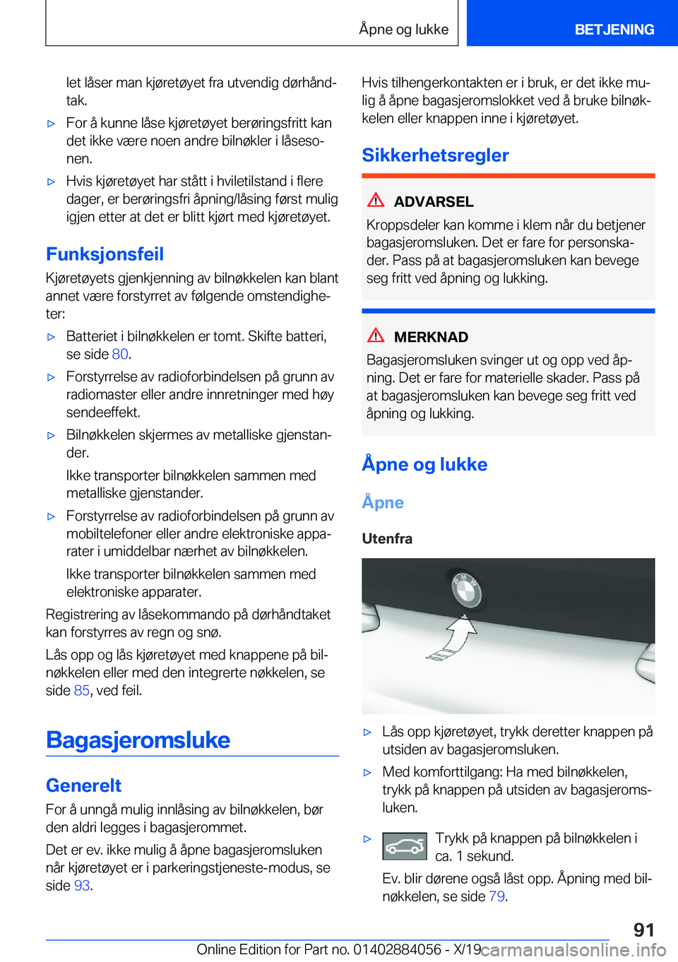 BMW 7 SERIES 2020  InstruksjonsbØker (in Norwegian) �l�e�t��l�å�s�e�r��m�a�n��k�j�