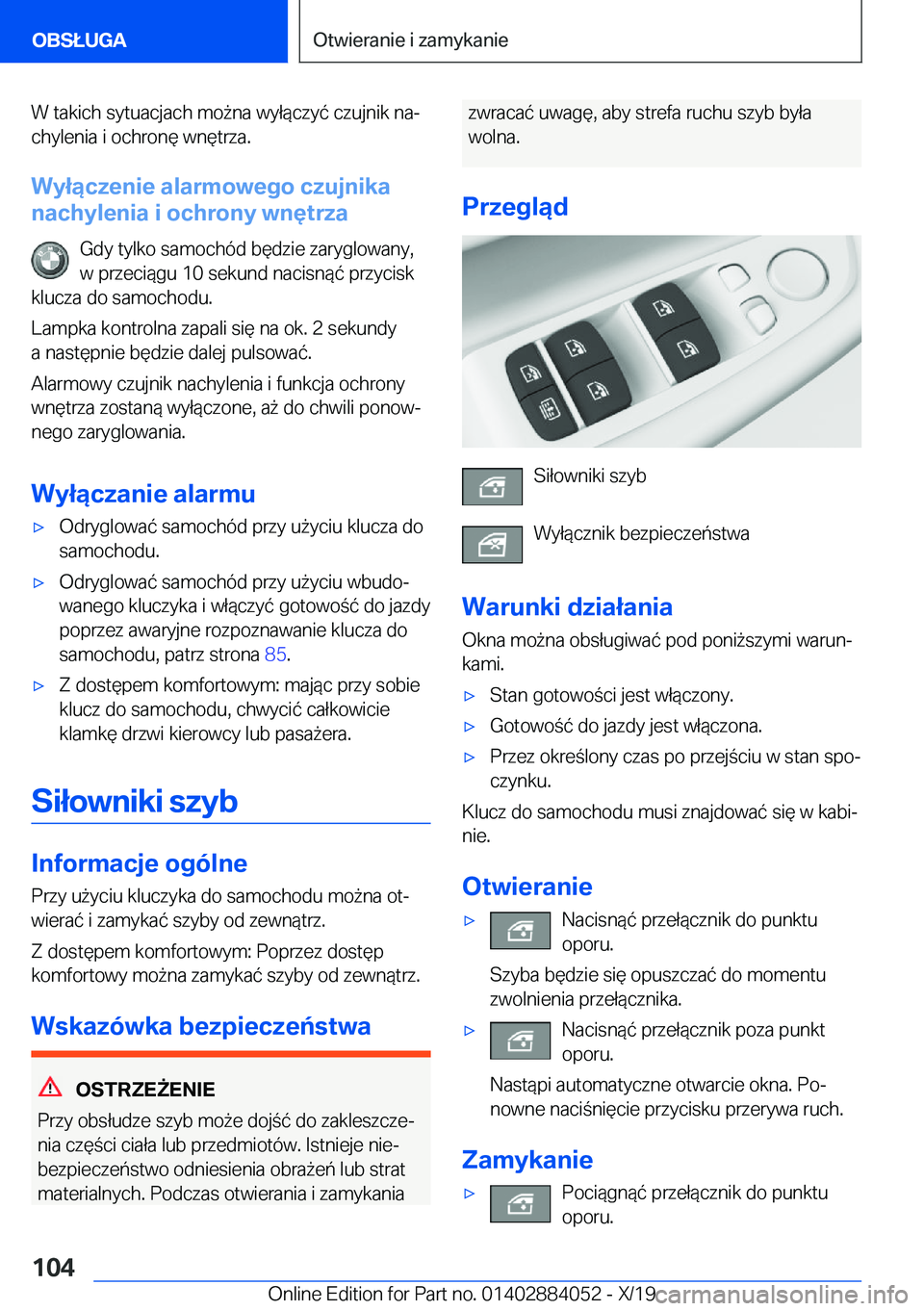 BMW 7 SERIES 2020  Instrukcja obsługi (in Polish) �W��t�a�k�i�c�h��s�y�t�u�a�c�j�a�c�h��m�o9�n�a��w�y�ł�